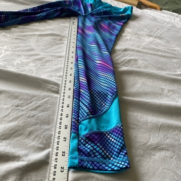 File Girl's Mermaid Athletic Yoga Leggings Size Large (10/12) - Picture 9 of 10